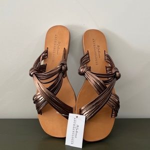 Anthropologie Metallic Sandals